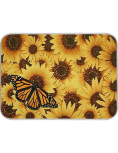 Alfombrilla Secadora de Platos QUGRL 40.6x45.7 cm Floral 2