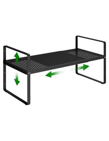 Estante Organizador Expandible de Metal LOCVCDA 42-68.6cm Negro