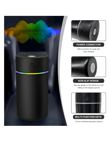 Difusor de Fragancia para Auto DXNQ 350ml USB Negro