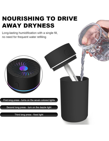 Difusor de Fragancia para Auto DXNQ 350ml USB Negro