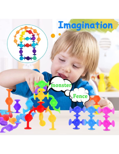 50 Juguetes de Succión Sensoriales CreateView para Niños 3+