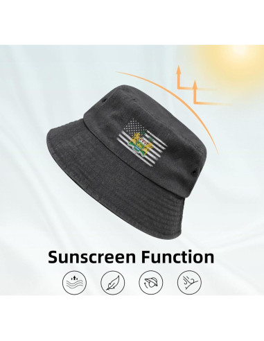 Gorra de Cubo Unisex KCNSEZA Algodón Lavado Protección Solar
