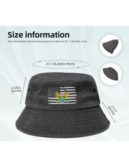 Gorra de Cubo Unisex KCNSEZA Algodón Lavado Protección Solar