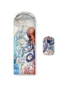 Saco de dormir AILONEN rosa 3 estaciones 79x229cm impermeable