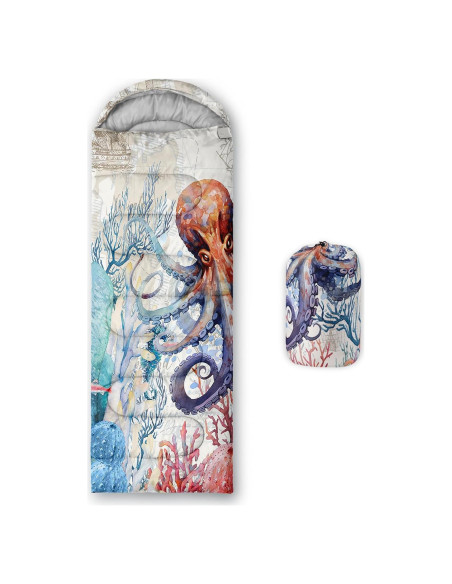 Saco de dormir AILONEN rosa 3 estaciones 79x229cm impermeable