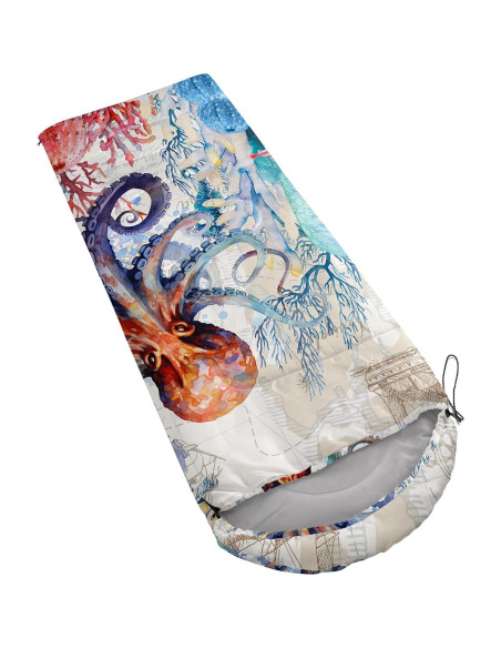 Saco de dormir AILONEN rosa 3 estaciones 79x229cm impermeable