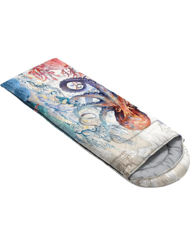 Saco de dormir AILONEN rosa 3 estaciones 79x229cm impermeable