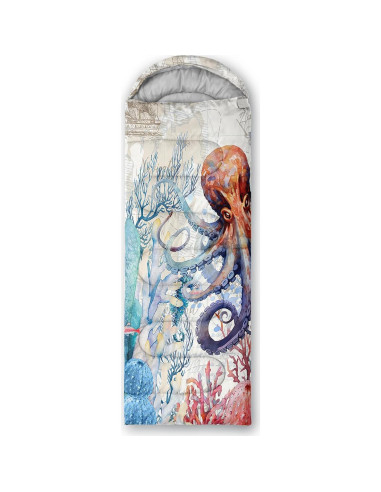 Saco de dormir AILONEN rosa 3 estaciones 79x229cm impermeable