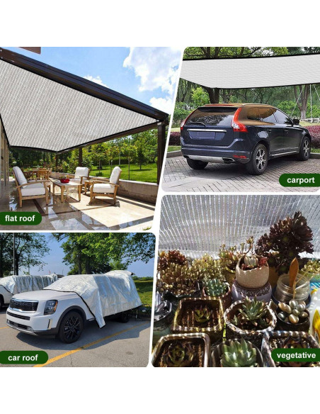 Tela de Sombra 80% BXAEYIPOR Plata 0.91x2.13m para Jardín