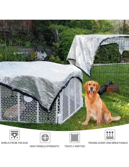 Tela de Sombra 80% BXAEYIPOR Plata 0.91x2.13m para Jardín