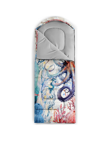 Saco de dormir AILONEN rosa 3 estaciones 79x229cm impermeable