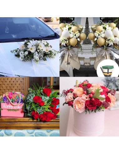 Bloques de Espuma Floral Verde 20x10x7.5 cm - 6 Pcs para Arreglos