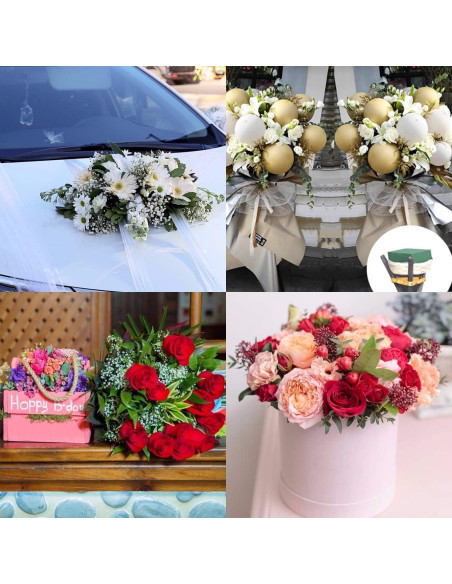 Bloques de Espuma Floral Verde 20x10x7.5 cm - 6 Pcs para Arreglos