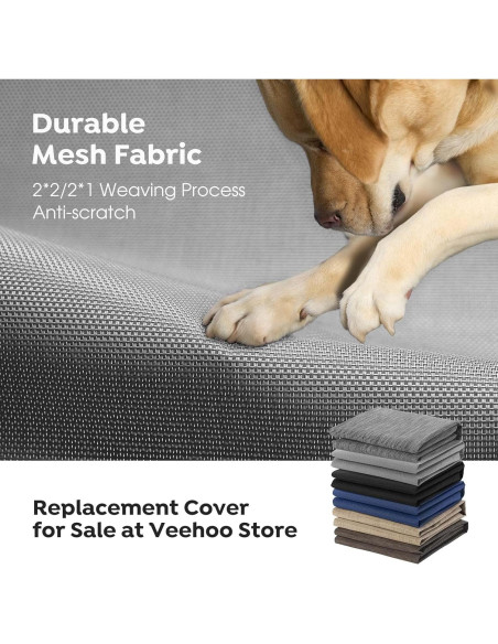 Cama Elevada para Perros Veehoo Gris Plateado 56x43x18 cm