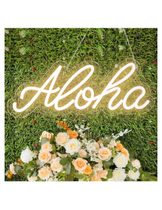 Cartel de Neón Aloha JIURUIFFC LED 38.1x15cm USB Regulable