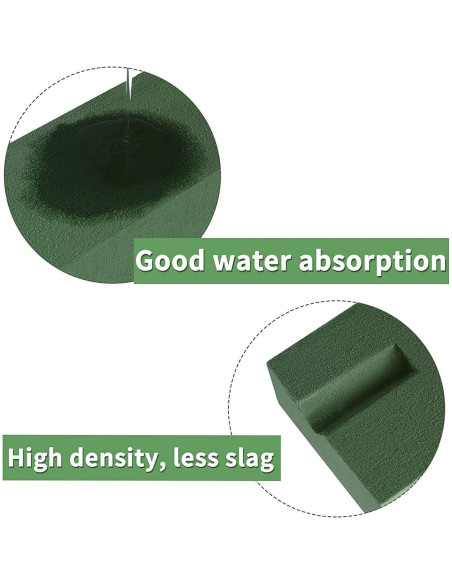 Bloques de Espuma Floral Verde 20x10x7.5 cm - 6 Pcs para Arreglos