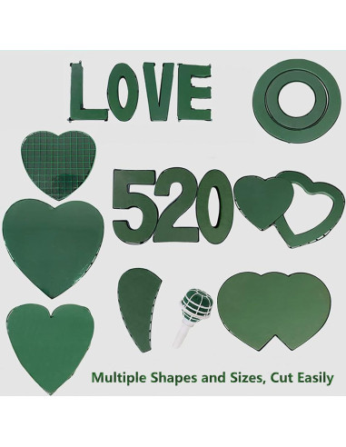 Bloques de Espuma Floral Verde 20x10x7.5 cm - 6 Pcs para Arreglos