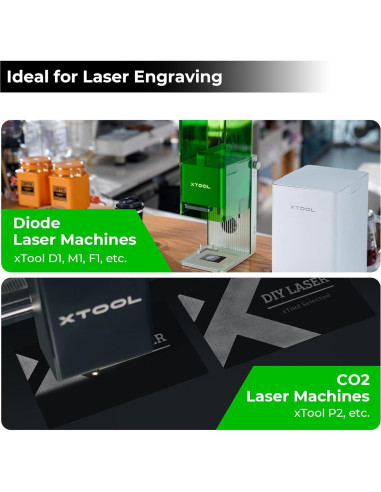 Tarjetas de Metal Verde para Negocios xTool 60 Pcs 8.6x5.4 cm