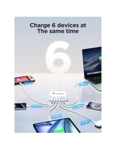 Cargador USB-C Aione 165W 6 Puertos Rápido PD 100W 2