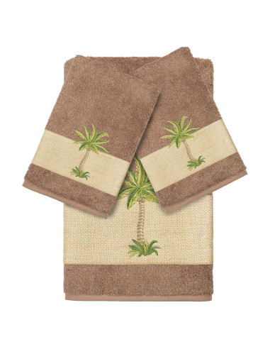 Juego de Toallas Khalpera 3 Piezas 100% Algodón Turco Café Latte