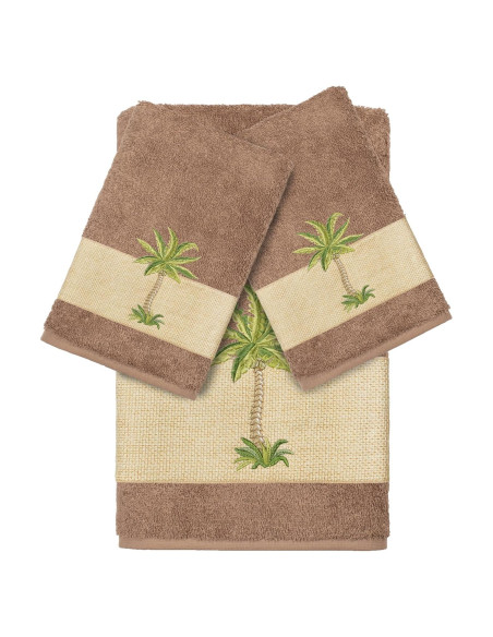 Juego de Toallas Khalpera 3 Piezas 100% Algodón Turco Café Latte