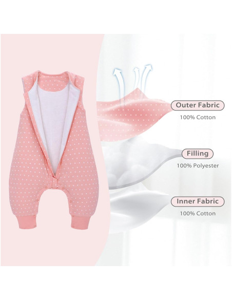 Saco de Sueño para Bebés 2.5 TOG Algodón 3-12 Meses