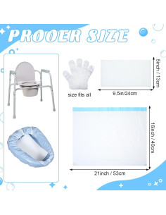 Set 200 Forros Desechables para Orinal Threlaco con Almohadillas 2