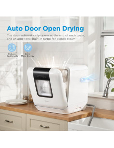 Lavavajillas Portátil Midea MDC17P2DWW 6L 5 Programas Blanco 2