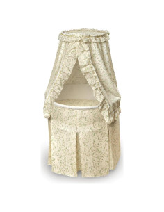 Cuna Balancín Redonda Badger Basket Emperatriz con Dosel