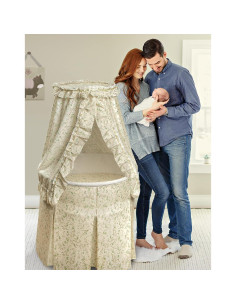 Cuna Balancín Redonda Badger Basket Emperatriz con Dosel 2