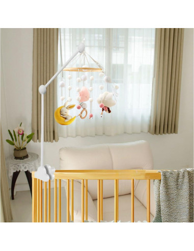 Brazo Móvil Ajustable de Madera Accfore para Cuna Blanco