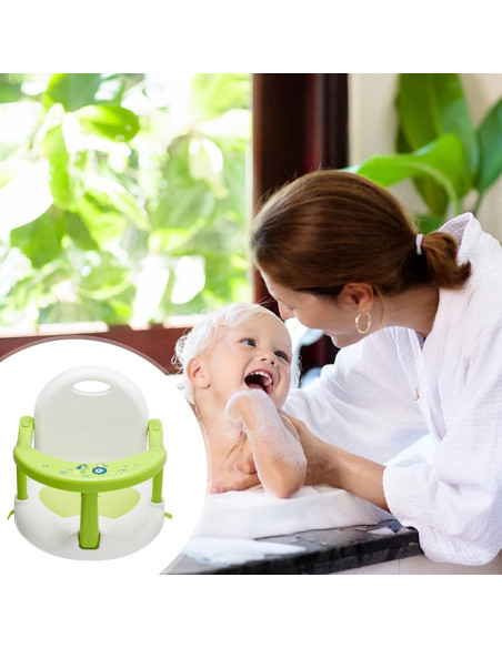 Asiento de Baño Antideslizante para Bebés Verde - 6 a 18 Meses