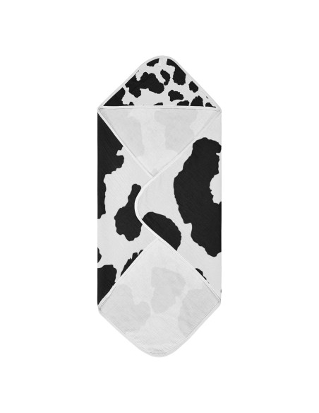 Toalla con Capucha WELLDAY 100% Algodón 76x76 cm Estampado Vaca