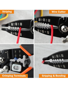 Herramienta Desforradora 6-en-1 LEONTOOL para Cables 10-18 AWG 2