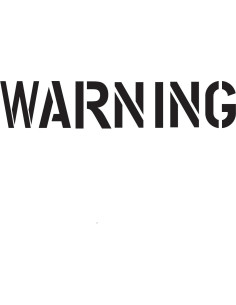 Plantilla de Advertencia 30.48cm Marketing Holders STEN-WARNING-6 2