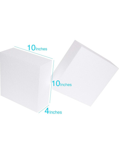 Bloques de Espuma Dura Silverlake - Paquete de 2 (25.4x25.4x10.16 cm)