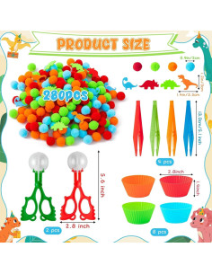 Rellenos de Bin Sensorial Dinosaurio EZdhuawuse 295 Piezas 2