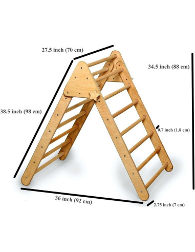Triángulo de Escalada Montessori Kidodido con 2 Rampas