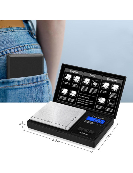 Báscula Digital de Precisión Fuzion 200g con Calibración