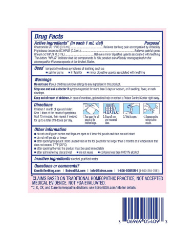 Boiron Camilia Gotas Dentición 30ml Alivio Bebés