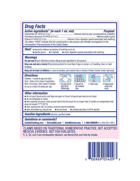 Boiron Camilia Gotas Dentición 30ml Alivio Bebés