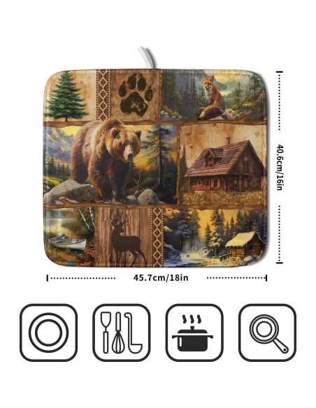 Alfombrilla de Secado de Platos Giwawa 40.6x45.7 cm Animal