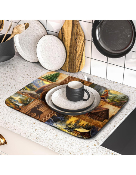 Alfombrilla de Secado de Platos Giwawa 40.6x45.7 cm Animal