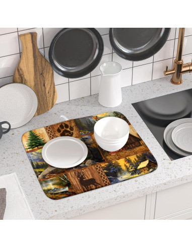 Alfombrilla de Secado de Platos Giwawa 40.6x45.7 cm Animal