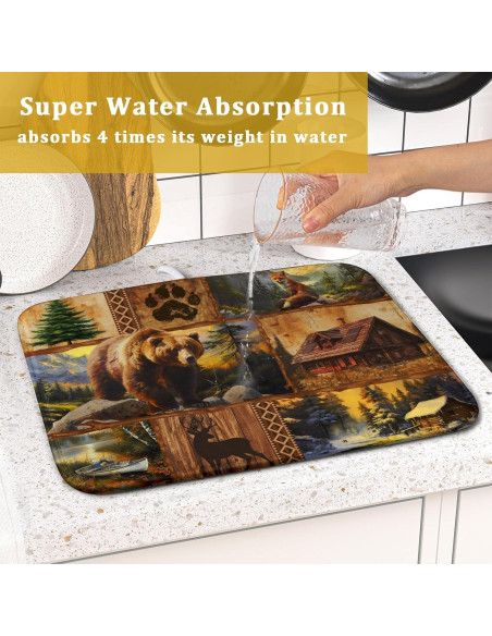 Alfombrilla de Secado de Platos Giwawa 40.6x45.7 cm Animal