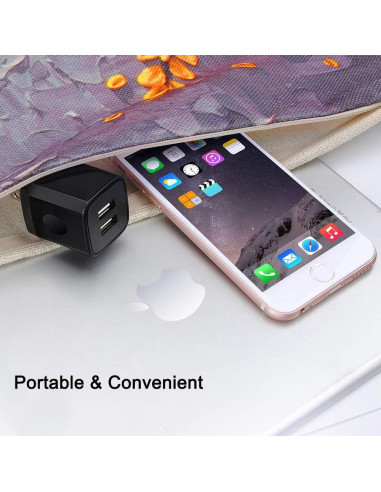 Cargador de Pared USB Doble UorMe 2.1A 5V Paquete de 5