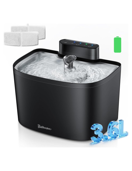 Fuente de Agua Inalámbrica para Gatos Bellkaspet M1 3.6L