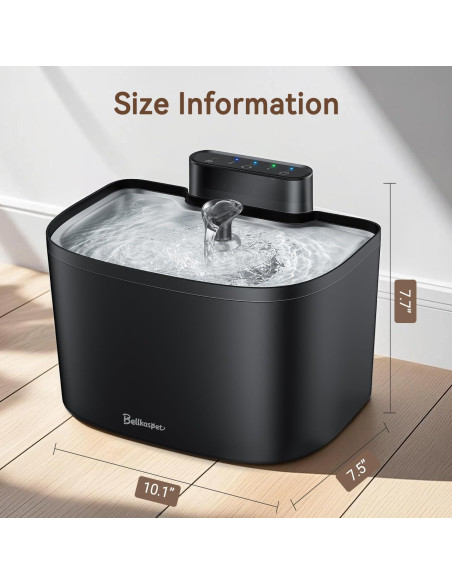 Fuente de Agua Inalámbrica para Gatos Bellkaspet M1 3.6L