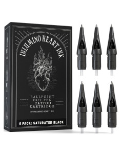 Cartuchos de bolígrafo Inlumino Heart Ink - Tinta negra - 6 unidades