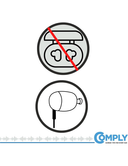 Consejos de Espuma de Memoria Comply para Sony MDR-XB50AP - Mediano (3 pares)